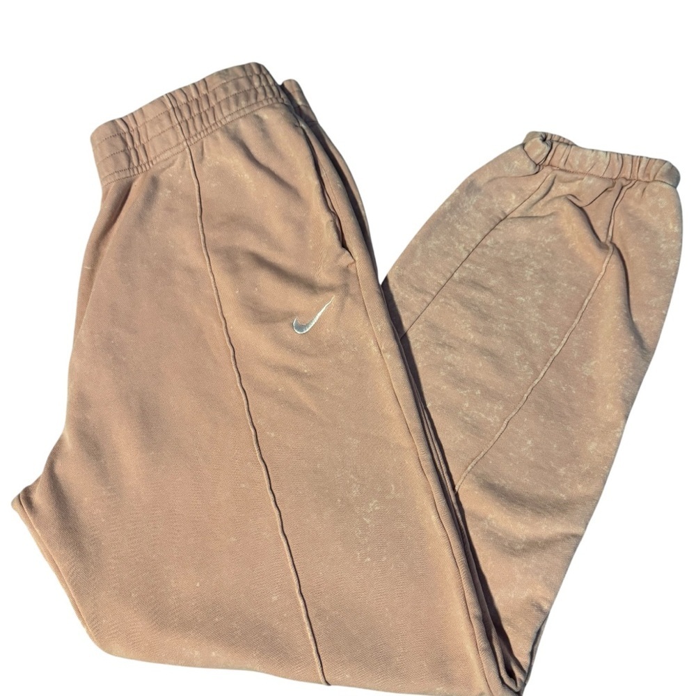 Nike Brown/Tan Track Pants with Swoosh